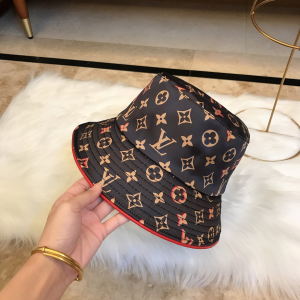 Luxury Womens Hats Louis Vuitton Monogram Black Nylon Bucket Hat A190PP95 AA164923