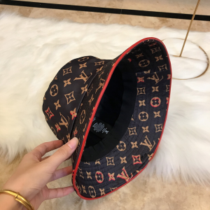 Luxury Womens Hats Louis Vuitton Monogram Black Nylon Bucket Hat A190PP95 AA164923