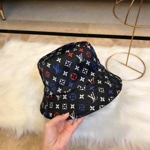 Louis Vuitton Monogram Black Nylon Bucket Hat 
