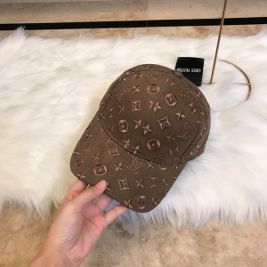 Luxury Womens Hats Louis Vuitton Monogram Gray Baseball Hat A190PP95 AA164929