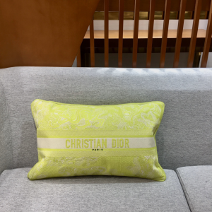 Dior Rectangular Cotton Cushion Yellow Toile De Jouy Dior Rectangular Cotton Cushion Yellow Toile De Jouy