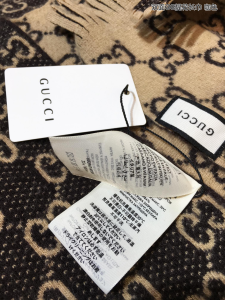 Luxury Womens Scarf Gucci GG Cashmere Wool Scarf in Brown 28x180CM A151PP190 AA165647