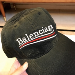 Luxury Womens Hat Balenciaga Black Cotton Baseball Cap Hats A190PP95 AA165842