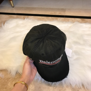 Luxury Womens Hat Balenciaga Black Cotton Baseball Cap Hats A190PP95 AA165842
