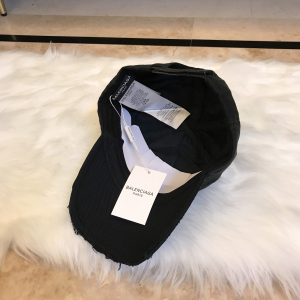 Luxury Womens Hat Balenciaga Black Cotton Baseball Cap Hats A190PP95 AA165842
