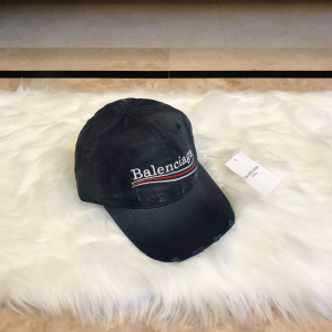Luxury Womens Hat Balenciaga Black Cotton Baseball Cap Hats A190PP95 AA165844