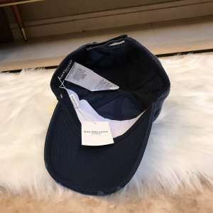 Luxury Womens Hat Balenciaga Black Cotton Baseball Cap Hats A190PP95 AA165844