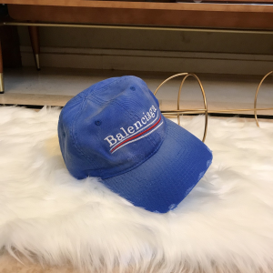 Luxury Womens Hat Balenciaga Blue Cotton Baseball Cap Hats A190PP95 AA165843
