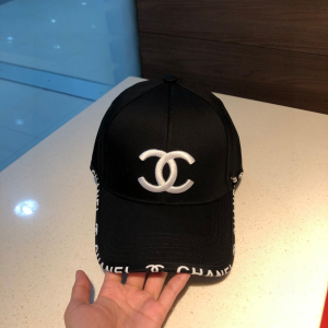 Luxury Womens Hat Chanel CC Logo Black Cotton Baseball Cap Hats A190PP90 AA165831