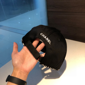 Luxury Womens Hat Chanel CC Logo Black Cotton Baseball Cap Hats A190PP90 AA165831