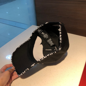 Luxury Womens Hat Chanel CC Logo Black Cotton Baseball Cap Hats A190PP90 AA165831