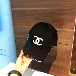Luxury Womens Hat Chanel CC Logo Black Cotton Baseball Cap Hats A190PP90 AA165831