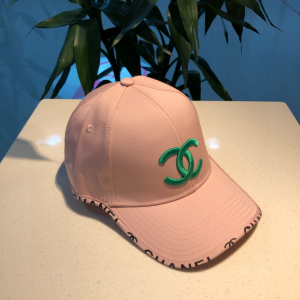 Luxury Womens Hat Chanel CC Logo Pink Cotton Baseball Cap Hats A190PP90 AA165833