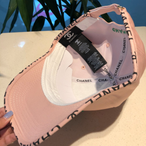 Luxury Womens Hat Chanel CC Logo Pink Cotton Baseball Cap Hats A190PP90 AA165833
