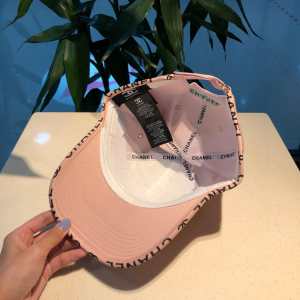 Luxury Womens Hat Chanel CC Logo Pink Cotton Baseball Cap Hats A190PP90 AA165833