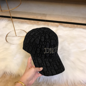 Luxury Womens Hat Dior Black Oblique Jacquard Baseball Cap Hats A190PP95 AA165835