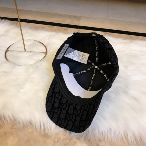 Luxury Womens Hat Dior Black Oblique Jacquard Baseball Cap Hats A190PP95 AA165835
