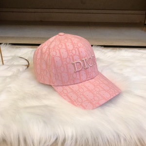 Dior Pink Oblique Jacquard Baseball Cap Hats 