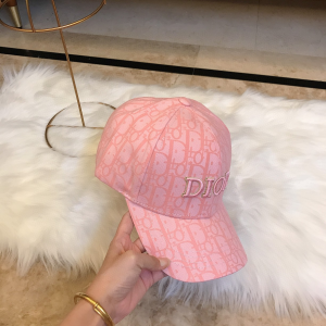 Luxury Womens Hat Dior Pink Oblique Jacquard Baseball Cap Hats A190PP95 AA165836