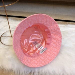 Luxury Womens Hat Dior Pink Oblique Jacquard Bucket Cap Hats A190PP95 AA165840