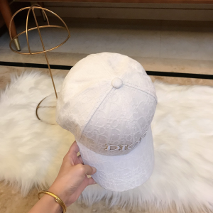 Luxury Womens Hat Dior White Oblique Jacquard Baseball Cap Hats A190PP95 AA165834