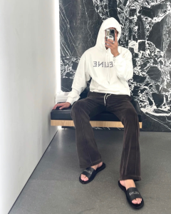 Luxury Womens Clothing Celine White Cotton Hooded Sweatshirt SML A155PP480 AA166193