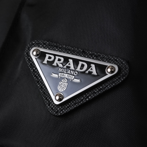 Luxury Womens Clothing Prada Black Re Nylon Oversized Jacket SML A155PP580 AA166203