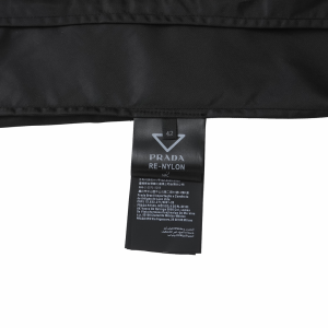 Luxury Womens Clothing Prada Black Re Nylon Oversized Jacket SML A155PP580 AA166203
