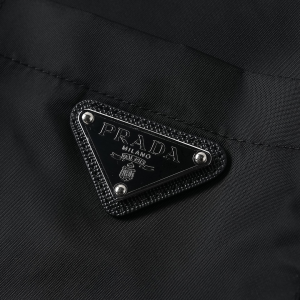 Luxury Womens Clothing Prada Black Re Nylon Shirt SML A155PP380 AA166200