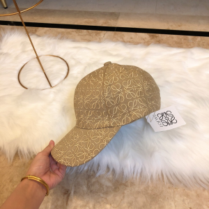 Luxury Womens Hat Loewe Anagram Canvas Baseball Cat Hat in Beige A190PP95 AA166350