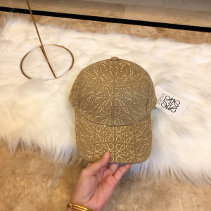 Luxury Womens Hat Loewe Anagram Canvas Baseball Cat Hat in Beige A190PP95 AA166350