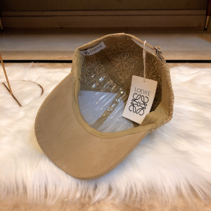 Luxury Womens Hat Loewe Anagram Canvas Baseball Cat Hat in Beige A190PP95 AA166350