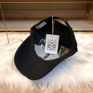 Luxury Womens Hat Loewe Anagram Canvas Baseball Cat Hat in Black A190PP95 AA166349