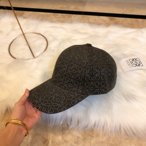 Loewe Anagram Canvas Baseball Cat Hat Brown 