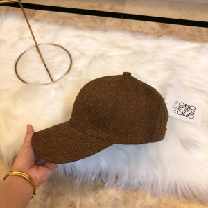 Luxury Womens Hat Loewe Anagram Canvas Baseball Cat Hat in Khaki A190PP95 AA166352