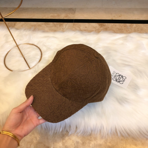 Luxury Womens Hat Loewe Anagram Canvas Baseball Cat Hat in Khaki A190PP95 AA166352