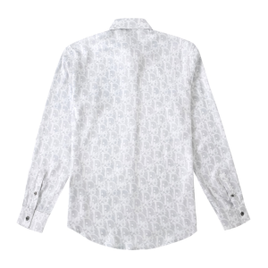 Luxury Mens Clothing Dior Oblique Overshirt in White SML A155PP380 AA166824