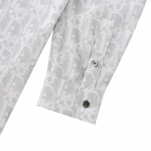 Luxury Mens Clothing Dior Oblique Overshirt in White SML A155PP380 AA166824