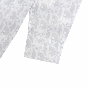 Luxury Mens Clothing Dior Oblique Overshirt in White SML A155PP380 AA166824