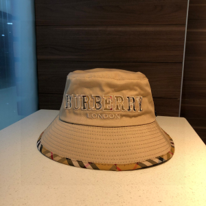 Luxury Womens Hats Burberry Beige Cotton Bucket Cap Hat A190PP95 AA167018