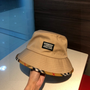 Luxury Womens Hats Burberry Beige Cotton Bucket Cap Hat A190PP95 AA167018