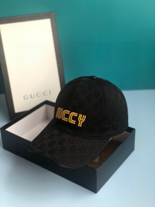 Gucci Guccy GG Supreme Baseball Cap Hat Black 