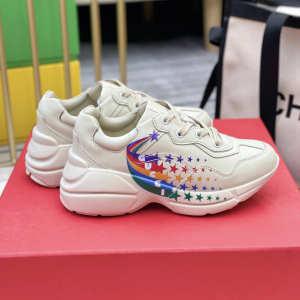 Gucci Sneakers Gucci Rhyton Star Print Leather Childrens Sneakers White Gucci Sneakers Gucci Rhyton Star Print Leather Childrens Sneakers White
