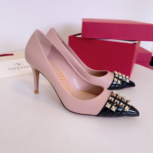 Luxury Womens Shoes Valentino Pump Valentino Garavani Rockstud Alcove Pump in Pink Kidskin 80MM 35 To 42 A151PP460 AA167441 Luxury Womens Shoes Valentino Pump Valentino Garavani Rockstud Alcove Pump in Pink Kidskin 80MM 35 To 42 A151PP460 AA167441