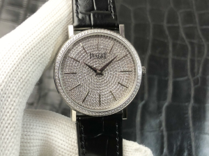 Piaget Vip Altiplano Diamonds Automatic Mens Watch Black Leather 38MM Piaget Vip Altiplano Diamonds Automatic Mens Watch Black Leather 38MM