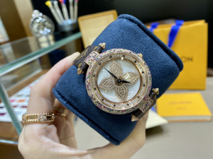 Louis Vuitton Vip Tambour Spin Time Air Star Blossom Diamonds Watch White 312MM Louis Vuitton Vip Tambour Spin Time Air Star Blossom Diamonds Watch White 312MM