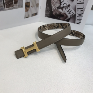 Luxury Womens Belts Hermes H Buckle Python Leather Belt 24MM A28PP340 AA168275