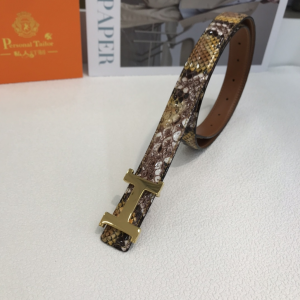 Luxury Womens Belts Hermes H Buckle Python Leather Belt 24MM A28PP340 AA168276