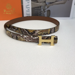 Luxury Womens Belts Hermes H Buckle Python Leather Belt 24MM A28PP340 AA168276