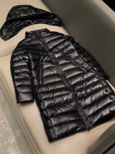 Luxury Womens Clothing Moncler Moka Quilted Down Coat in Black 1234 A29PP980 AA168278